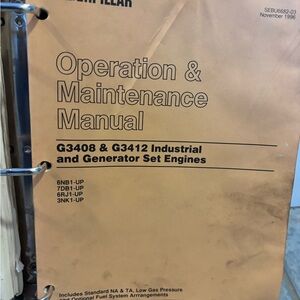 Caterpillar Tan Operation & Maintenance Manual for G3408 & G3412 Engines